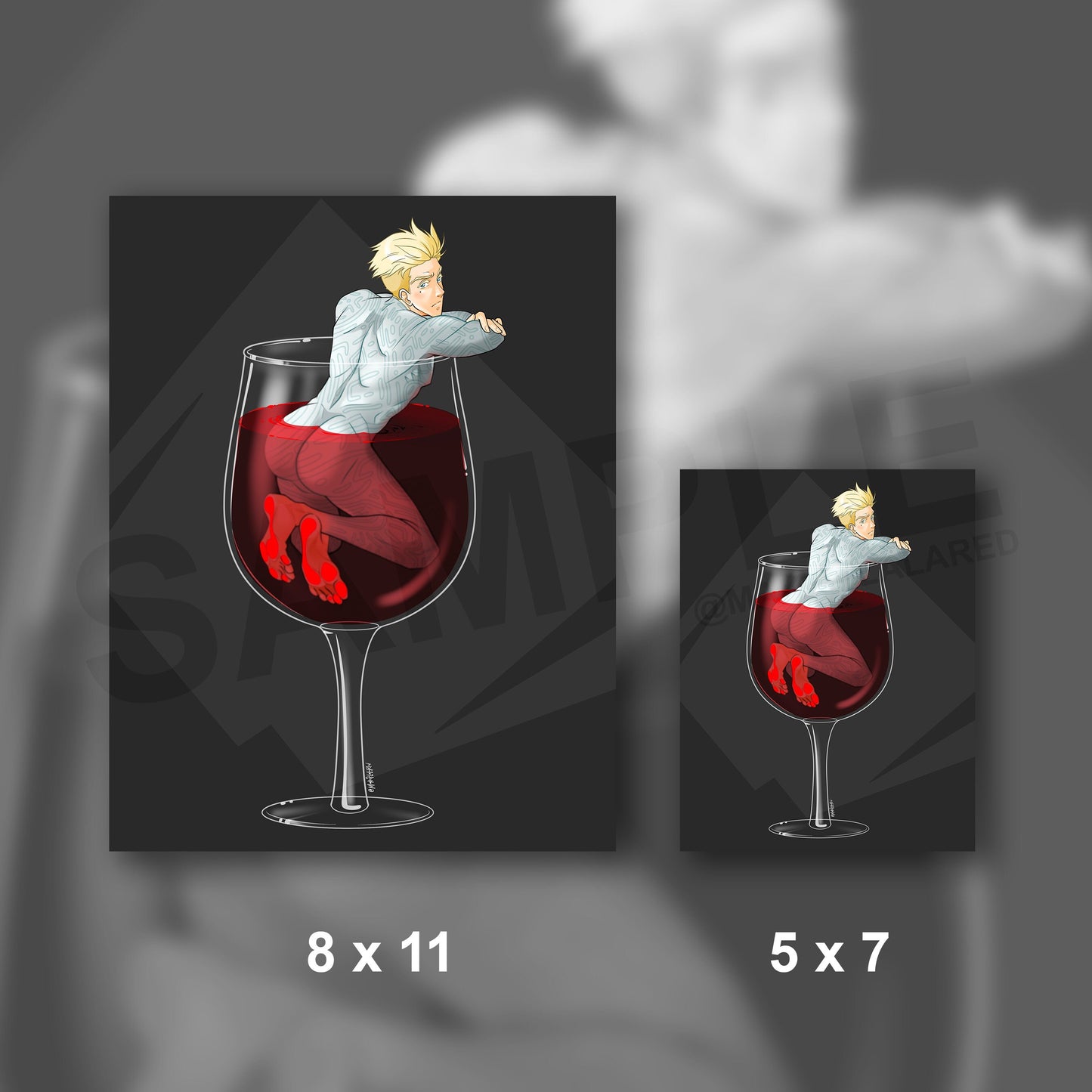 Trigun Stampede Pinup Drinks - The Knives Cabernet