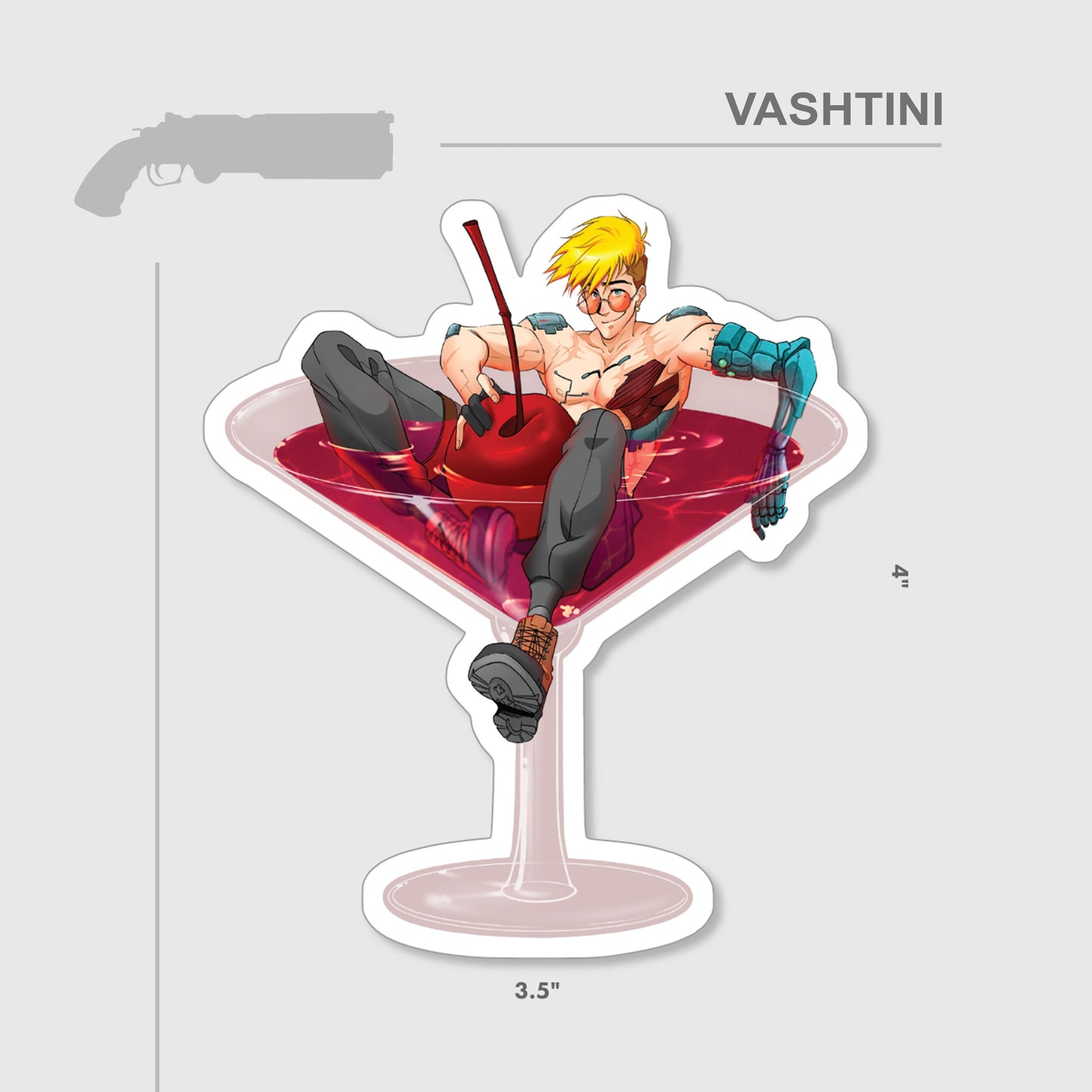 Trigun Stampede Pinup Drinks - Stickers