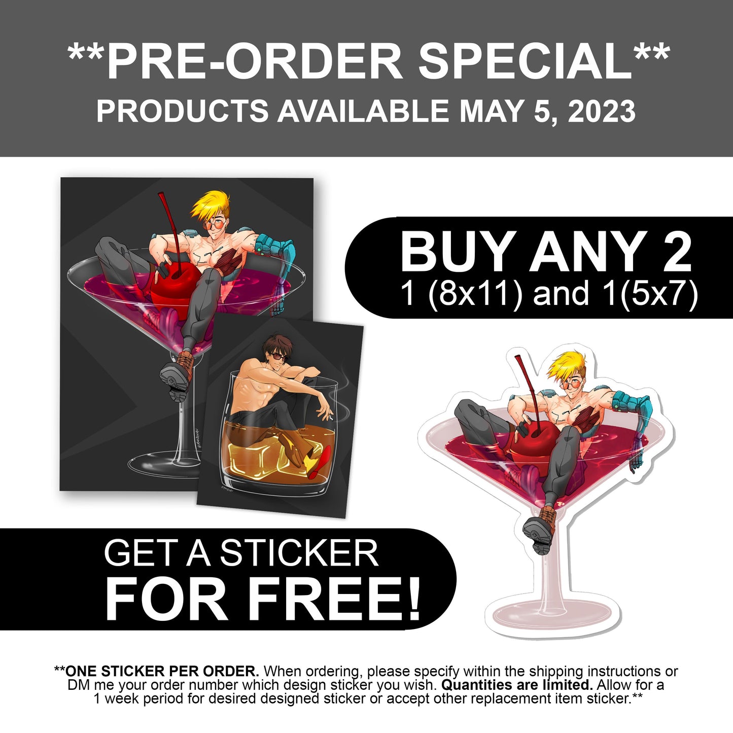 Trigun Stampede Pinup Drinks - The Vashtini