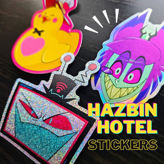 Hazbin Hotel- Lucifer, Alastor and Vox Stickers